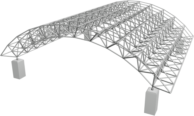 A Double-Layer Braced Barrel Vaults